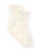 Edgehill Collection Baby Girls Lettuce Trim Ankle Socks, Color:Ivory - Image 1