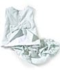 Edgehill Collection Baby Girls Newborn-24 Months Woven Seersucker Stripe Top & Ruffle Diaper Set, Color:Multi - Image 2