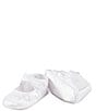 Color:White - Image 1 - Girls' Mary Jane Rosebud Christening Crib Shoes (Infant)