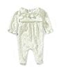 Edgehill Collection Baby Girls Long-Sleeve Ditsy Floral Footie Coverall, Color:Green - Image 1