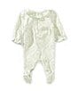 Edgehill Collection Baby Girls Long-Sleeve Ditsy Floral Footie Coverall, Color:Green - Image 2