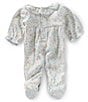 Edgehill Collection Baby Girls Preemie-9 Months Long Sleeve Floral Footie Coverall, Color:Multi - Image 2