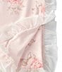Color:Pink Floral - Image 2 - Baby Girls Rose Floral Ruffle Chiffon Receiving Blanket