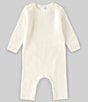 Color:Ivory - Image 1 - Baby Newborn-12 Months Long-Sleeve Button Detail Cashmere Coverall