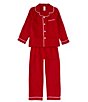 Color:Red - Image 1 - Little Boy 2T-6 Long Sleeve Pajama Set