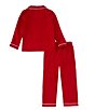 Color:Red - Image 3 - Little Boy 2T-6 Long Sleeve Pajama Set