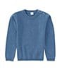 Color:Blue - Image 1 - Little Boys 2T-7 Linen Blend Long Sleeve Round Neck Sweater Top