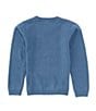 Color:Blue - Image 2 - Little Boys 2T-7 Linen Blend Long Sleeve Round Neck Sweater Top