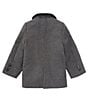 Color:Grey - Image 2 - Little Boys 2T-7 Long Sleeve Button Front Dress Coat