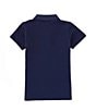 Color:Navy - Image 2 - Little Boys 2T-7 Short Sleeve Pique Knit Polo Shirt Top