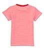 Color:Red - Image 2 - Little Boys 2T-7 Stripe Round Neck Short Sleeve Crew T-Shirt
