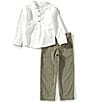 Edgehill Collection Little/Big Boys Woven Pants Set, Color:Green - Image 1