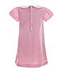 Color:Pink - Image 2 - Little Girls 2T-6X Peter Pan Cap Sleeve Tab Dress