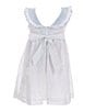 Color:White - Image 2 - Little Girl 2T-6X Smocked Peter Pan Collar Sleeveless Dress