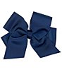 Color:Navy - Image 1 - Little Girls 2T-6X Medium Grosgrain Front Tail Hair Bow