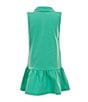 Edgehill Collection Little Girls 2T-6X Pique Peter Pan Collar Sleeveless Dress, Color:Green - Image 2
