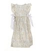 Edgehill Collection Little Girls 2T-6X Side-Tie Sleeveless Floral Dress, Color:Multi - Image 1
