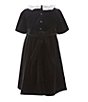 Color:Green - Image 2 - Little Girls 2T-6X Velvet Dress With Lace