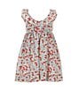 Color:Multi - Image 2 - Little Girls 2T-6X Family Matching Ditsy Floral Print Dress