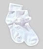 Edgehill Collection Little Girls Fold Over Eyelet Socks 2-Pack - Image 1