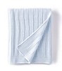 Color:Light Pastel Blue - Image 1 - Stripe Knit Baby Blanket
