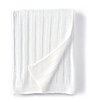 Color:White - Image 1 - Stripe Knit Baby Blanket