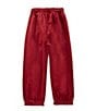 Edgehill Collection x Darby Fallon Clark Little Boys Jack Reversible Gingham Corduroy Pull-On Pants, Color:Burgundy Gingham - Image 1