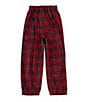 Edgehill Collection x Darby Fallon Clark Little Boys Tod Plaid Pull-On Pants, Color:Burgundy - Image 2