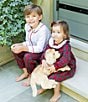 Edgehill Collection x Darby Fallon Clark Little Boys Tod Plaid Pull-On Pants, Color:Burgundy - Image 4