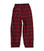 Edgehill Collection x Darby Fallon Clark Little Boys Tod Plaid Pull-On Pants, Color:Burgundy - Image 1