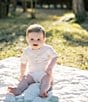Edgehill Collection x Kristin Ellen Hockman Baby Boys 3-24 Month Otto Linen Sailor Shorts Set, Color:White - Image 6