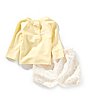 Edgehill Collection x Kristin Ellen Hockman Baby Boys 3-24 Months Archie Solid Rashguard & Floral Print Swim Trunks Set, Color:Ivory - Image 2