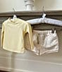Edgehill Collection x Kristin Ellen Hockman Baby Boys 3-24 Months Archie Solid Rashguard & Floral Print Swim Trunks Set, Color:Ivory - Image 5