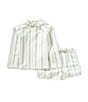 Edgehill Collection x Kristin Ellen Hockman Baby Boys 3-24 Months Konrad Stripe Rashguard & Stripe Swim Trunks Set, Color:Ivory - Image 1