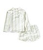 Edgehill Collection x Kristin Ellen Hockman Baby Boys 3-24 Months Konrad Stripe Rashguard & Stripe Swim Trunks Set, Color:Ivory - Image 2