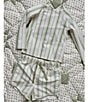 Edgehill Collection x Kristin Ellen Hockman Baby Boys 3-24 Months Konrad Stripe Rashguard & Stripe Swim Trunks Set, Color:Ivory - Image 3