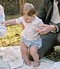 Edgehill Collection x Kristin Ellen Hockman Baby Boys Linen Blend Felix Top & Stripe Short Set, Color:Blue - Image 5