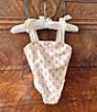 Edgehill Collection x Kristin Ellen Hockman Baby Girls 3-24 Month Sybil Square Neck Floral One-Piece Swimsuit, Color:Ivory - Image 3