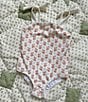 Edgehill Collection x Kristin Ellen Hockman Baby Girls 3-24 Month Sybil Square Neck Floral One-Piece Swimsuit, Color:Ivory - Image 5