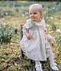 Edgehill Collection x Kristin Ellen Hockman Baby Girls 3-24 Months Edie Ruffle Collar Long Sleeve Sunflower Dress, Color:Blue - Image 3