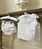 Edgehill Collection x Kristin Ellen Hockman Baby Girls Newborn-24 Months Linnea Embroidered Top & Diaper Cover Set, Color:White - Image 5