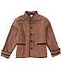 Edgehill Collection x Kristin Ellen Hockman Boys Stand Collar Plaid Moritz Jacket - Image 2