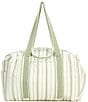 Edgehill Collection x Kristin Ellen Hockman Leo Green Stripe Weekender Bag, Color:Green - Image 1