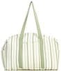 Edgehill Collection x Kristin Ellen Hockman Leo Green Stripe Weekender Bag, Color:Green - Image 2