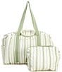 Edgehill Collection x Kristin Ellen Hockman Leo Green Stripe Weekender Bag, Color:Green - Image 3