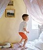Edgehill Collection x Kristin Ellen Hockman Little Boys Arlo Camp Collar Short Sleeve Woven & Shorts Set, Color:Coral - Image 4