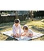 Edgehill Collection x Kristin Ellen Hockman Little Boys 2T-7 Gustav Peter Pan Collar Long Sleeve Linen Top & Gingham Shorts Set, Color:Tan - Image 6