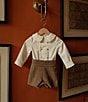 Edgehill Collection x Kristin Ellen Hockman Little Boys Peter Pan Collar Emil Short Set - Image 1
