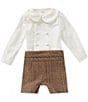 Edgehill Collection x Kristin Ellen Hockman Little Boys Peter Pan Collar Emil Short Set - Image 2