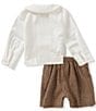 Edgehill Collection x Kristin Ellen Hockman Little Boys Peter Pan Collar Emil Short Set - Image 3
